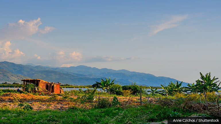 Fields on the shore of Lake Tanganyika, in Bujumbura, Burundi