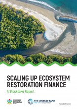 Report cover with aerial photo of mangroves and coast