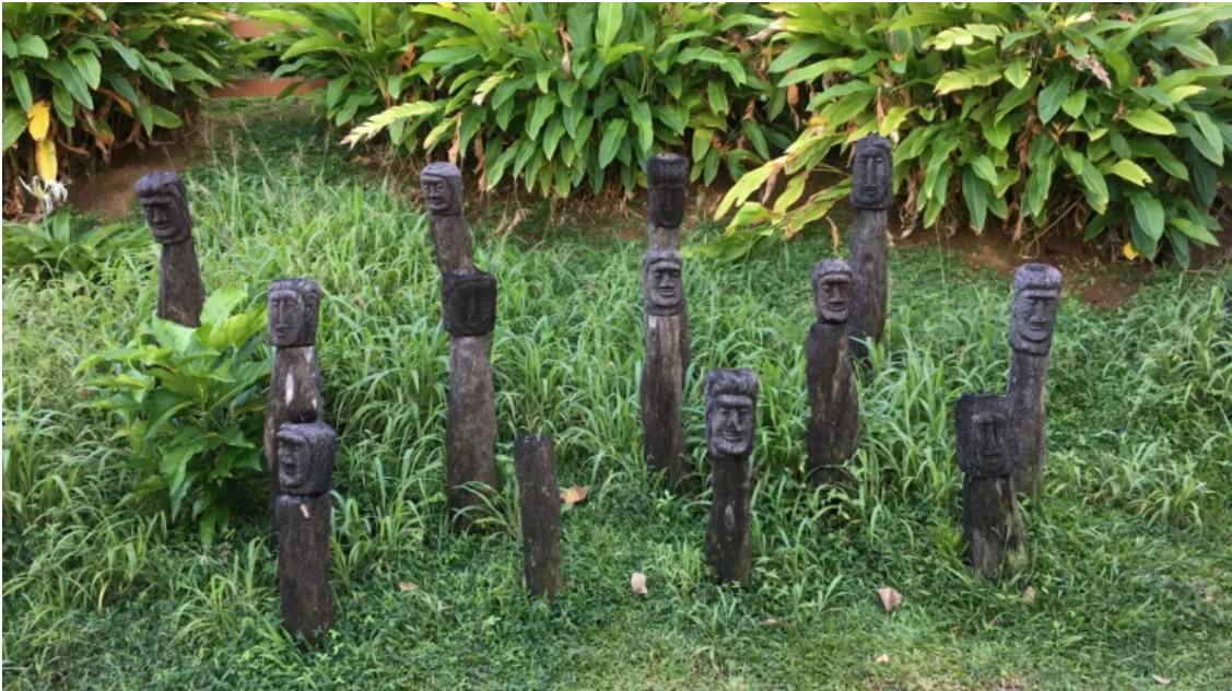 Carvings made by the Kalinago indigenous people in Dominica. Photo credit: Valentina Futac
